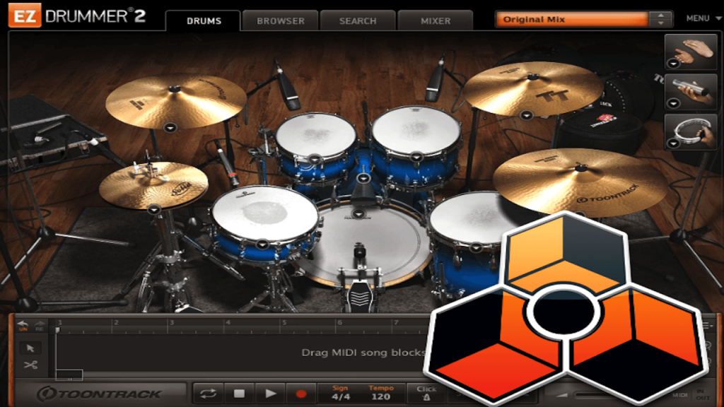 How to Use EZ Drummer With Reason Audio 4 Audio